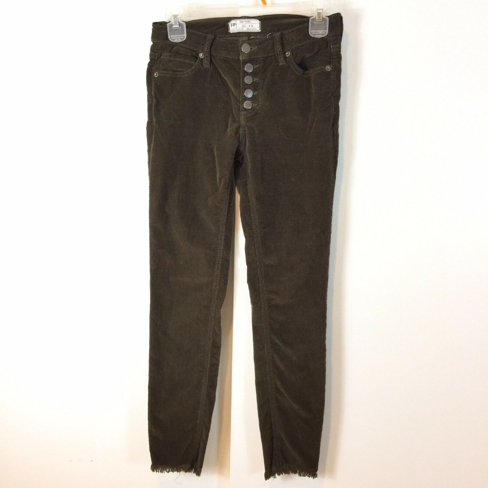 Free People Reagan Raw Hem Corduroy Pants